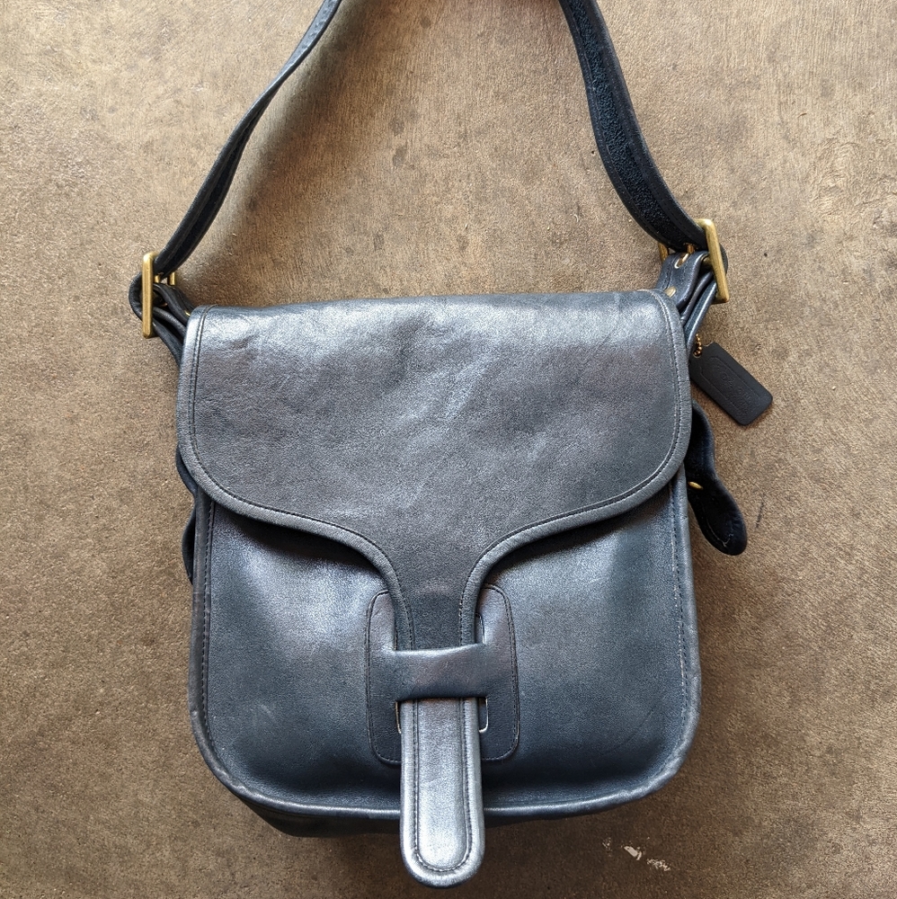 Vintage Coach Navy Courier Pouch №8920